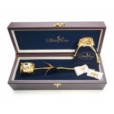 Gold Rose & White Leaf Theme Jewellery Set