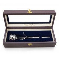 Silver-Dipped Rose. Leather Window Box