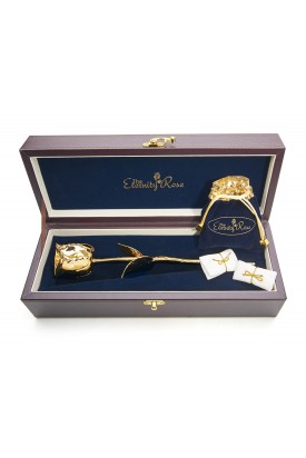 Gold Rose & Purple Heart Theme Jewellery Set