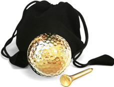 Wedding gift gold dipped golf ball